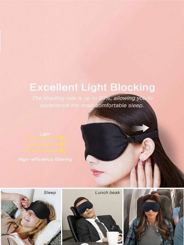 Máscara para dormir minimalista 3D moderna, máscara de viaje, máscara para los ojos ligera y oscurecedora para dormir, alivio de la fatiga ocular, suave y transpirable