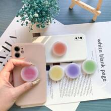 2 piezas Soporte plegable retráctil para teléfono móvil teñido, soporte de teléfono celular de resina transparente lindo, accesorio de teléfono celular expandible y plegable hecho a mano compatible con iPhone, teléfono Android, regalo para cumpleaños, familia, amigos. Agarre de teléfono empujar-jalar, accesorios de teléfono