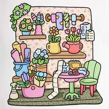 1 Stück Erwachsenen Malbuch | Gemütliche Ecke herzerwärmende Cottage Momente, entspannendes Malen zur Stressreduktion, Schulanfang, Schulmaterial