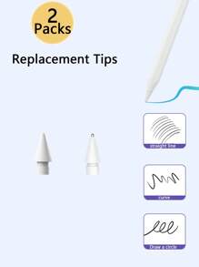 3/6/9 PCS Replacement Tips Compatible With Apple Pencil 1st/2nd Gen, Pencil Nibs Compatible With Ipad Pro Pencil 2/1 Gen,IPad Pro Pencil Sets Best Gifts For Christmas, Family, Friends, Birthday, Holiday Pen Accessories