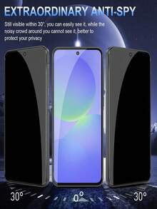 5 片装隐私钢化玻璃屏幕保护膜，适用于三星 Galaxy A56 A36 A26 A16 A55 A25 A35 A15 A05 A05S A54 A34 A24 A14 A53 5G A52 A52S A33 A13 A32 A12，9H 硬度，超高清钢化玻璃膜，防窥屏幕保护膜屏幕保护必需品，适用于日常防护、办公室、家庭隐私屏幕保护膜手机屏幕保护膜手机配件防水防震防摔防摔防刮防指纹全覆盖 - 無色 - 查看 2