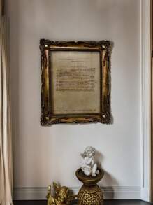 1pc European Retro Art Photo Frame, Living Room Sofa Background Wall Painting, French Luxury Dining Room Bedroom Wall Art, Desktop Cozy Photo Display Frame, Horizontal & Vertical Resin Photo Frame, Suitable For Home Decor And Photography Props, Office Desk Photo Decoration Frame Gift - Multicolor - View 7