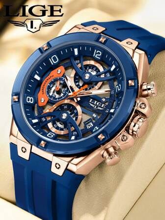  LIGE New Boy's Business Watch Waterproof Classic Quartz Watch Sports Watch