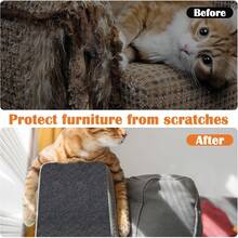 Couch Protector From Cat Claws - 78.7" X 15.8" Trimmable Self-Adhesive Cats Claws Scratch Pads, Cat DIY Climbing Cats Scratch Mat Tree Replacement Indoor (Dark Gray) - Màu Xám nhạt - Xem 10