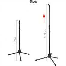 74cm-151cm Stand Portable Adjustable Tripod Stand Heavy Duty Metal Tripod For Phones Camera DSLR Projector - Variant1 - View 3