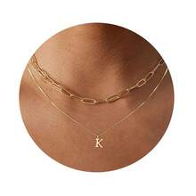 1 szt. Modny, spersonalizowany naszyjnik z wisiorkiem z 26 inicjałami, uniwersalny naszyjnik w stylu letnim, prezent dla kobiet - Żółte złoto - Zobacz 27