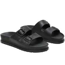Orthopedic Slide Sandal High Sole Platform Comfortable Anatomical Antistress Women's Unisex - 黑色 - 查看 2