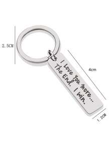 1 Stück "Ich liebe dich mehr, Ende, ich gewinne" Schlüsselanhänger, Paar Schlüsselanhänger, Schlüsselring für Freund, Freundin Geschenk Geburtstag, Jahrestags Geschenk für ihn, Auto Accessoires, Taschenbaumler, Schule Brief, süß Goth Y2k