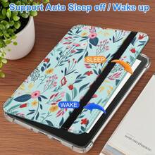 Capa Compatível com Kindle 6" 2022/2024/Kindle Paperwhite 6.8" 2021/Kindle Paperwhite 7" 2024 Lançado, Couro PU Premium + Capa Traseira de TPU Macio Transparente com Função Dormir/Despertar Automática para Kindle 2024/2022 11ª Geração.