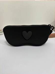 قطعة واحدة من حافظة نظارات من السيليكون مع سحاب، علبة نظارات شمسية. حقيبة تجميل متعددة الاستخدامات ذات سعة كبيرة، حقيبة تخزين، كيس تخزين، حقيبة للأشياء الصغيرة، مع حبل معلق للتعليق. يمكن أن تحتوي على نظارات، فرش مكياج، طلاء أظافر، قطع نقدية صغيرة، سلاسل مفاتيح، كابلات بيانات، إلخ. مناسبة للسفر والمنزل والمدرسة والتنقل. هدايا للنساء، هدايا عيد الميلاد، أفكار هدايا للنساء