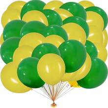 Juego de globos amarillos & verdes de 5"/10"/12"/18", adecuado para fiesta de cumpleaños, fiesta temática de carnaval, boda, baby shower, fiesta de revelación de género, despedida de soltera, ceremonia de graduación, suministros para fiesta de aniversario - Multicolor - Ver 1