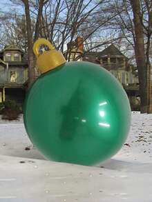 60cm riesiger aufblasbarer Weihnachtsdekorations-Ball - wetterfestes PVC-Material, nicht aufgeladen, ohne Strom, perfekt für Outdoor-Feiertags-Garten, Rasen, Veranda, Oster-Dekoration - 1 Stück - Übersicht 8