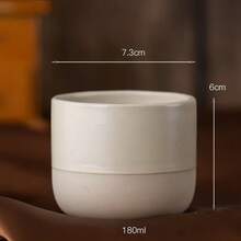 1 PIEZA Taza de espresso de cerámica y piedra, taza de té de cerámica, taza de té Kung Fu, taza de cata, de alta calidad, alta resistencia a la temperatura, pared interior lisa, fácil de limpiar, estilo simple de Oriente Medio, tres capacidades, taza de té para oficina y hogar, adecuada para uso personal y regalo a otros