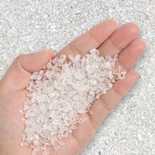 Crystal Chips Stone Crushed Quartz Glass 0.5LB Fluorite Tumbled Gravel Small Decorative Pebbles Bulk Mini Polished Rocks Pieces For Crafts Vases Filler Succulent Plants Aquarium Gravel Rocks - 0.5 磅+#3 - 透明 - 查看 1