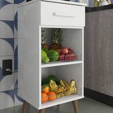 Fenix Water Cooler Counter With Drawers And Fruit Bowl - White - View 3