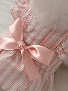 1 pieza Vestido de verano a rayas para perros pequeños, vestido de princesa para cachorros Teddy, Poodle y otras mascotas pequeñas