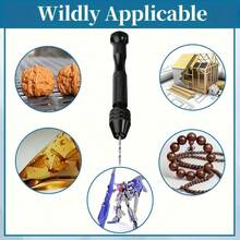 49 pezzi Mini Kit Trapano Manuale, Set Punte Trapano 0,2-3,4mm (Lega di Alluminio) - Strumenti per Gioielleria e Artigianato, Trapano a Mano per Foratura e Allargamento di Piccoli Fori per Riparazione Orologi, Gioielleria, Bricolage, Lavorazione del Legno, Modellismo, Strumenti per Foratura Manuale in Lega Industriale