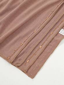 1pc Women's Popular Diamond Solid Color Soft Headscarf, Arabic Casual Long Scarf, Conservative Solid Color Headscarf Suitable For Daily Wear And Outfit Matching - Hot Diamond Solid Color - View 7