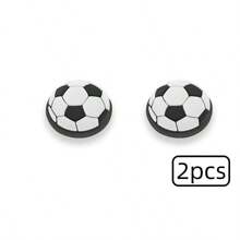 Football Themed Joystick Cap Silicone Cap ONE 360 Mushroom Head Button Soft Rubber Cap Suitable For Joystick Cap Switch Pro Joystick Cover XBOXONE Football Joystick Protective Cap - Black and White - View 5