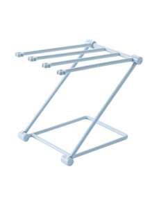 1 Portaoggetti per accessori per capelli in plastica rosa a 4 ripiani, portaoggetti multifunzionale da tavolo, adatto per riporre fasce per capelli, dotato di portaoggetti per gioielli in plastica da appoggiare sulla scrivania, adatto come regalo per Natale e Capodanno, unisex, portaoggetti per gioielli da appendere. Permette di riporre diversi articoli in modo ordinato e piegato.