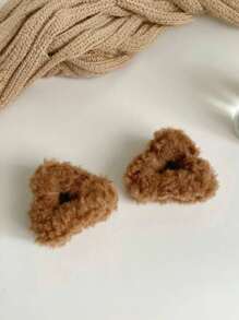 2个可爱毛绒猫耳发夹，女士侧刘海及碎发夹，发爪发饰，情人节发夹，发卡，发夹，发爪夹，秋冬度假装扮，女士情人节礼物