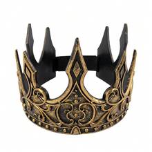 Mahkota Raja Abad Pertengahan dari Busa PU untuk Cosplay Halloween, Pesta Natal, Pesta Topeng, dan Perlengkapan Kostum Pertunjukan Panggung. - MultiWarna - View 18