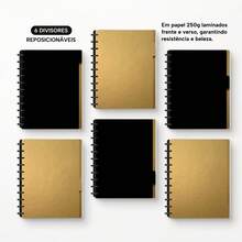 ISCOOL Hardcover Notebook With Monogram Minimal Profile, Letter W - White and Gold - View 6