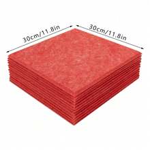 YUNRUX 9mm 12pcs High Density Acoustic Panels, Soundproofing Panels For Studio, Office - Red - View 6