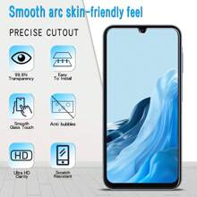 3 片高清钢化玻璃适用于 K41S 保护壳保护膜屏幕保护必需品，适用于日常防护、办公室、家用手机屏幕保护膜手机配件防水防震防摔防摔防刮防指纹全覆盖