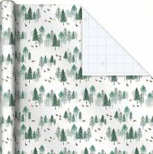 - Rollos de papel de regalo de Navidad - árboles verdes, conos de pino blanco en papel kraft reciclable (juego de 2 rollos: 150 sq.pies ttl.)Para fiestas de día festivo, bodas de invierno - Kraft café, conos de pino blanco, árboles de hoja perenne - Ver 7