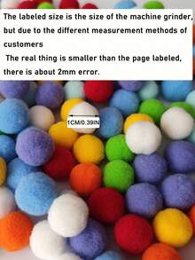 100 个 1 厘米/0.39 英寸中号迷你绒球、工艺品毛绒绒球、鲜艳的彩虹绒球、涤纶工艺球、毛毡套件、毛毡板、2025 年毕业装饰、家居必需品、派对用品、复活节礼物，适用于节日派对装饰、悬挂饰品和 DIY 项目 - 非常适合制作配饰、母亲节、婚礼季、毕业季、送给家人和朋友的礼物，比最小硬币的尺寸略小。迷你 - 彩色 - 查看 10