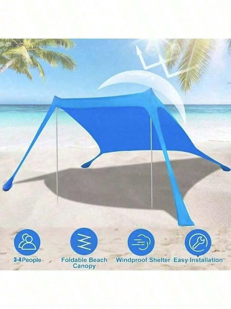 Carpa de playa plegable y emergente automática con protección UV, adecuada para uso al aire libre
