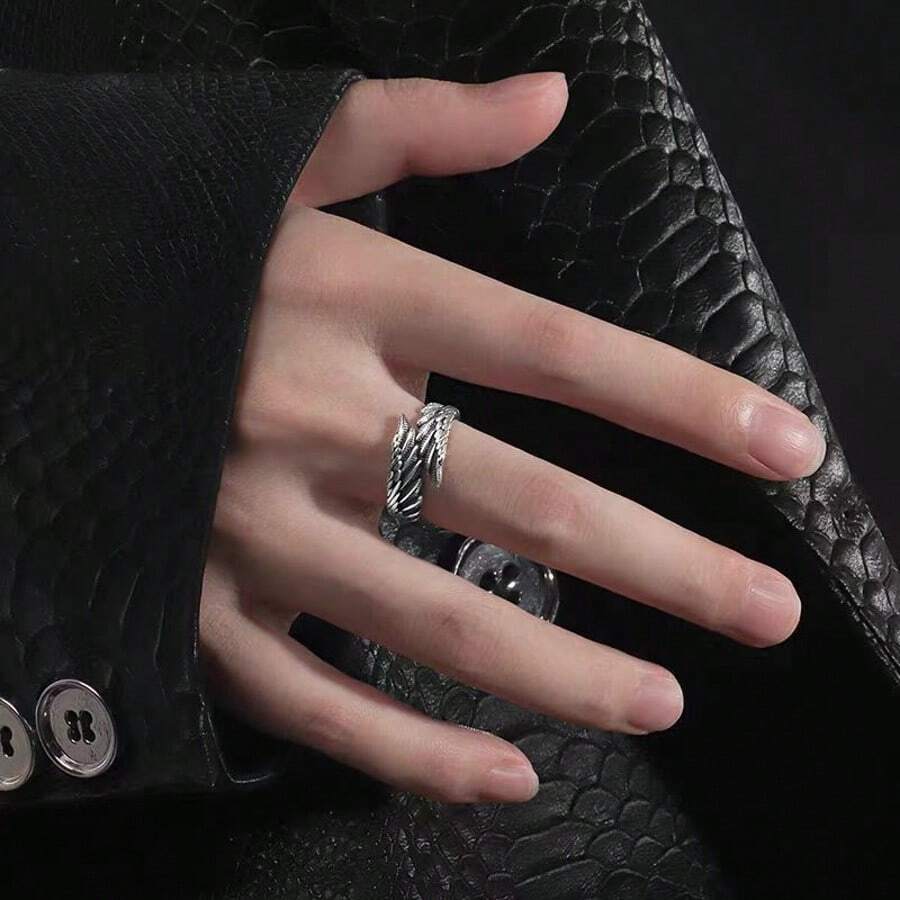 An Angel Wing Finger Ring, Ladies' Adjustable Ring, Daily Wearable - Multicolor - View 1