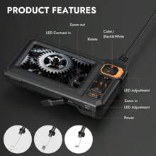 4.3" LCD Screen Endoscope Camera With Light, 16.5ft Flexible Snake Camera, USB Rechargeable, Ideal For DIY Home And Factory Inspection, 1080P HD Endoscope Camera