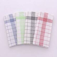 1/2/4/6/8/12 pièces Serviettes de cuisine ultra-douces, super absorbantes, à motifs carreaux et rayures, chiffons à vaisselle rouges / bleus / noirs, parfaits pour la maison et la salle à manger