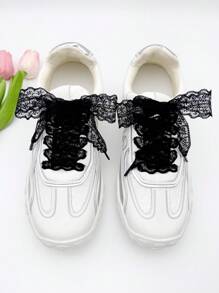 1/3/5 Pairs INS Style Niche Brand Lace Bow Shoelaces, 80/120cm, Suitable For Casual Sports Shoes, As Accessories For Women/Men Sports Shoes, Casual Shoes, White Shoes, Basketball Shoes, Training Shoes, Running Shoes, Summer