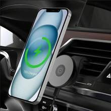 1pc Suitable For Magsafe Car Charger 15W Fast Charging Magnetic Wireless Car Charger Suitable For IPhone 15/14/13/12 Magsafe Phone Holder Air Outlet Phone Holder Supports Wireless Charging Function