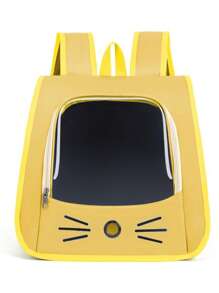 1 Stück Katzen-förmiger Haustier-Transportrucksack, 4 Farboptionen, geeignet für Katzen bis 6kg oder Hunde bis 5kg für Outdoor-Aktivitäten