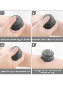 6/4/1 套装高品质硅胶美容拔罐器，采用符合人体曲线的杯体设计，有效缓解身体压力。这款硅胶吸脂按摩美容杯还具有减肥拔罐功能，健康便携，适合按摩和身体护理。 - 黑色 - 查看 6