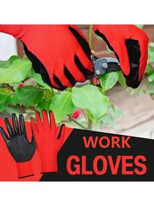 1/6/12 双园艺手套、工作手套、男士工作手套、园艺垃圾清理手套、女士园艺手套、园艺工具、园艺工作手套 - 彩色 - 查看 9