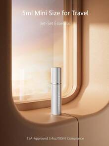 Refillable Perfume Atomizer, Bottom Filling Fragrances Perfume Bottle, Mini Cologne Dispenser, Travel Sized, Portable Sprayer For Women Men, Gift (ESSENTI, SILVER),10955731