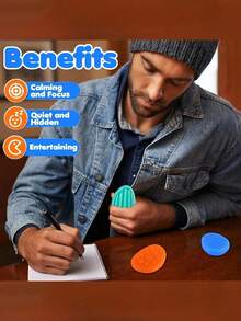 6pcs/Set Sensory Worry Stones: Textured Soft Fidget Toys For Teenager - Calming Stress Relievers For Anxiety, And Students,Fidget Toys,Sensory Toys,Toys,Toys,Sensory Toys,Fidget,Style Random