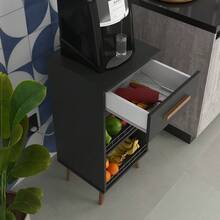 Fenix Water Cooler Counter With Drawers And Fruit Bowl - Negro - Ver 4