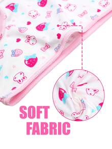 随机12条女童三角裤超细纤维内裤可爱卡通图案内裤适合4-7岁女婴