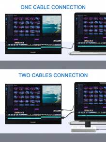 2K 14-Inch 60hz 2160*1440 Brightness 330cd/㎡ 100%SRGB HDR Built-In Speakers Ultra Slimr Gaming Portable Monitor Suitable For Laptops/Mobile Phones/PS Switch Second Monitor , Mini HD, No Adapter