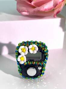 New Portable Finger Tally Counter With Flower Dot, Handheld Counter For Muslim Daily And Festival Occasions - Multicolor - View 7