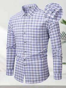 Luxury Wingtip Collar Dress Shirt For Groom, Stretch Comfort Fit, Wrinkle-Free & Breathable Fabric, Self-Tie Bow Tie, Black Tie Wedding & Gala Essentials - Màu xanh nhạt và trắng - Xem 1