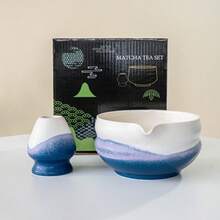 New Ceramic Matcha Bowl Reusable Multicolored Matcha Whisk Holder With Pouring Spout Matcha Making Kit Tea Lovers - Multicolor - View 12