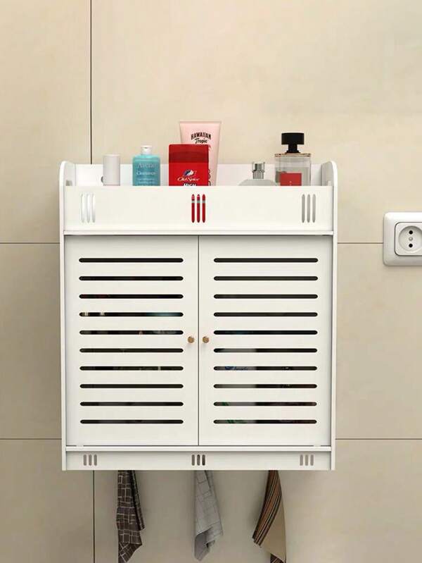 رف منظم للحمام قطعة واحدة، بدون الحاجة إلى ثقب، توفير المساحة، ضروري لديكور المنزل الجديد، موديل 2025 الجديد (أدوات التركيب مضمنة)