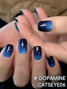 XEIJAYI 1PC Blue Cat Eye Gel Nail Polish, UV LED Curing, Long-Acting Fast Drying Nail Art Gel - Ideal Gift For Women For Spring And Summer - 藍色 - 查看 2